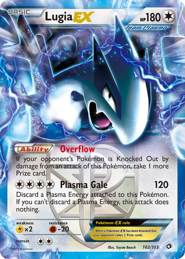 Lugia-EX Pokémon Legendary Treasures #102 Holo