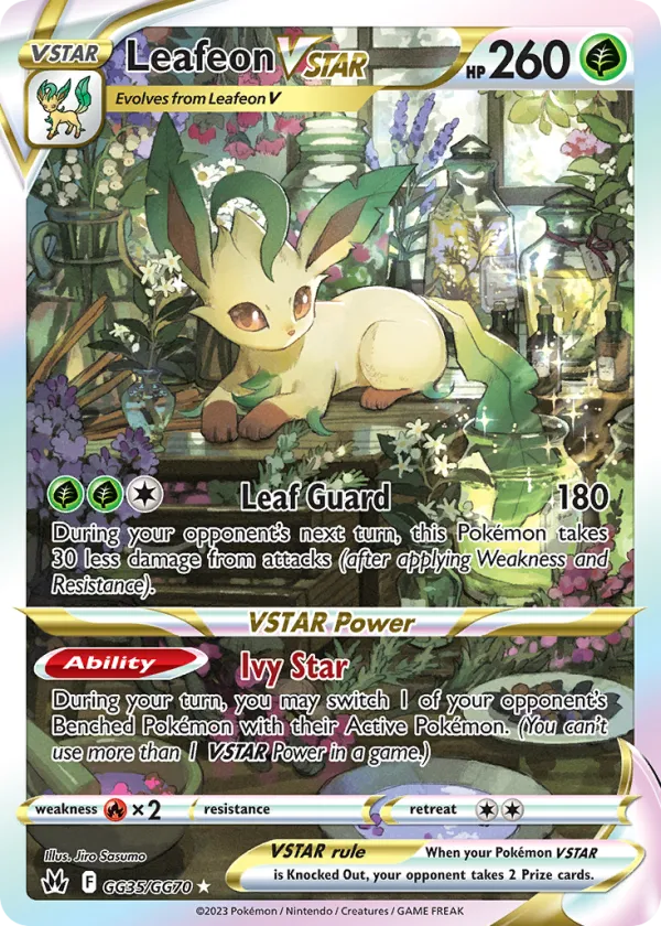 Leafeon VSTAR Pokémon Crown Zenith Galarian Gallery #GG35 Holo
