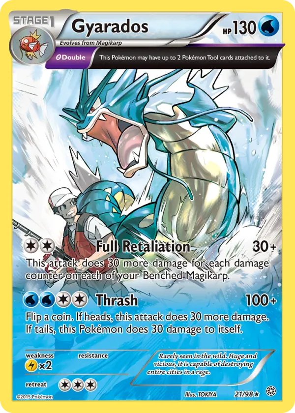 Gyarados Pokémon Ancient Origins #21 Reverse Holo