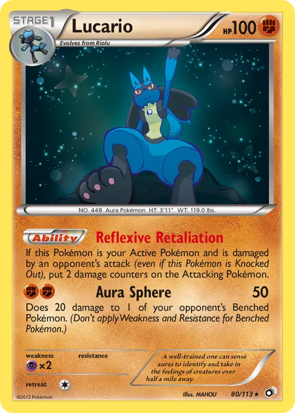 Lucario Pokémon Legendary Treasures #80 Reverse Holo