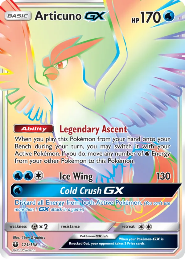 Articuno-GX Pokémon Celestial Storm #171 Holo