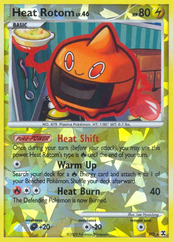 Heat Rotom Pokémon Rising Rivals #RT3 Reverse Holo