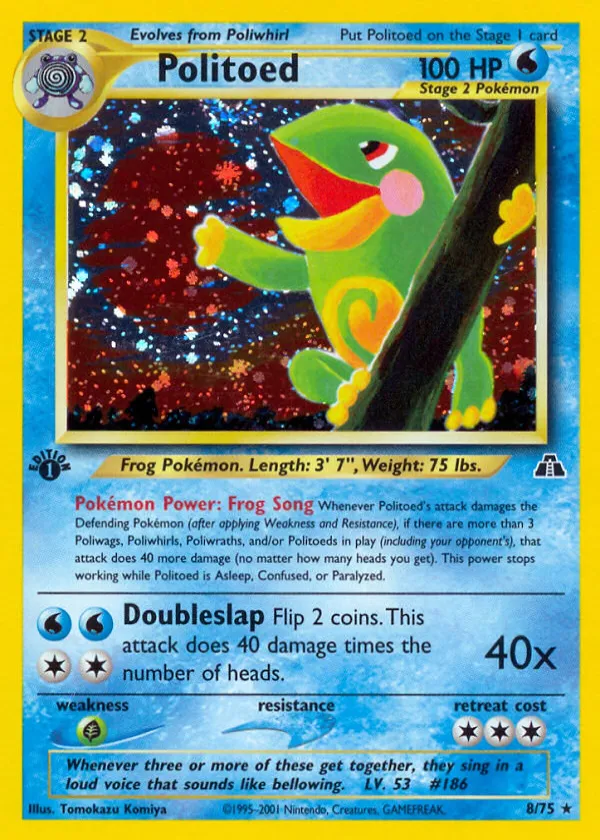 Politoed Pokémon Neo Discovery #8 Unlimited Holo