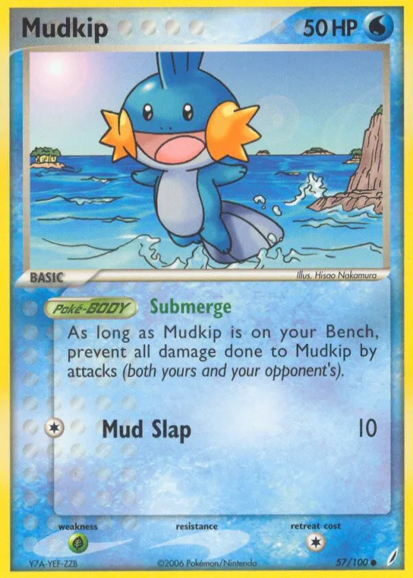 Mudkip Pokémon Crystal Guardians #57 Reverse Holo