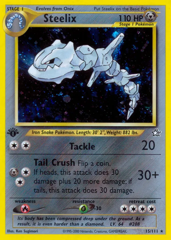 Steelix Pokémon Neo Genesis #15 1st Edition Holo