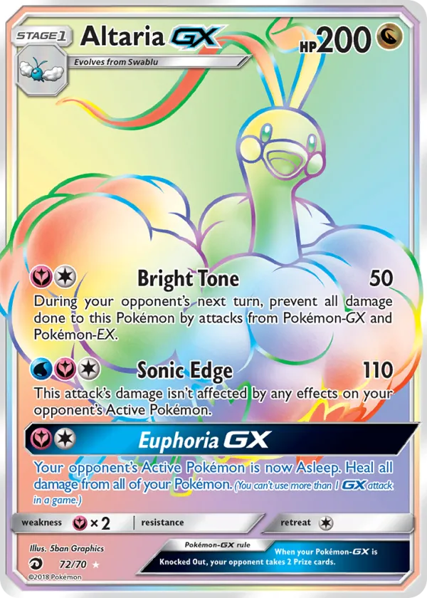 Altaria-GX Pokémon Dragon Majesty #72 Holo