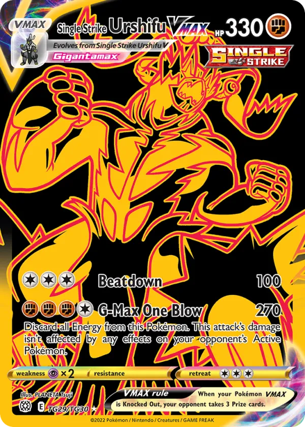 Single Strike Urshifu VMAX Pokémon Brilliant Stars Trainer Gallery #TG29 Holo