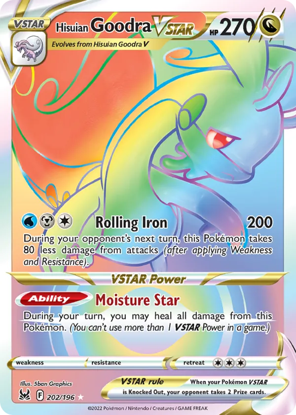 Hisuian Goodra VSTAR Pokémon Lost Origin #202 Holo