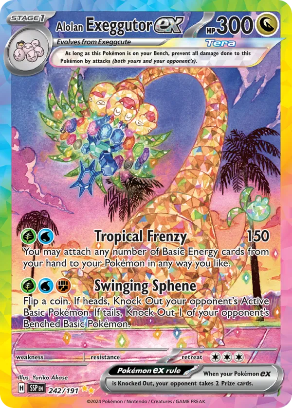 Alolan Exeggutor ex Pokémon Surging Sparks #242 Holo