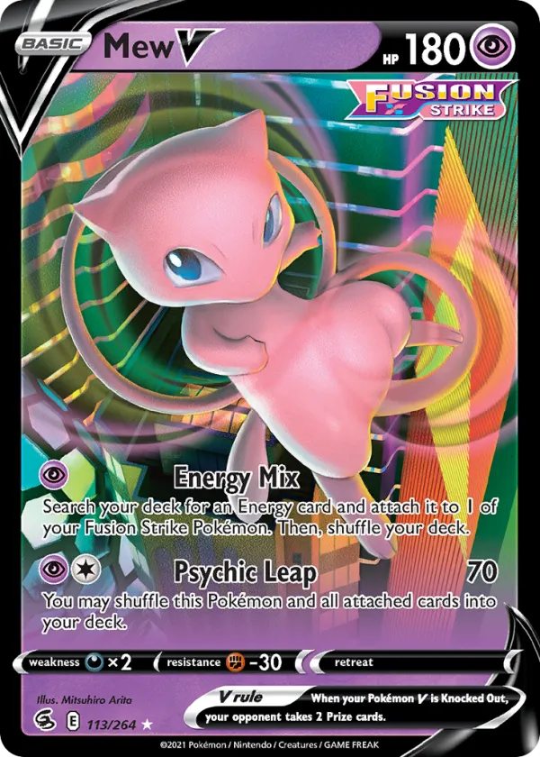 Mew V Pokémon Fusion Strike #113 Holo