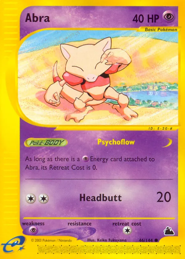 Abra Pokémon Skyridge #46 Reverse Holo