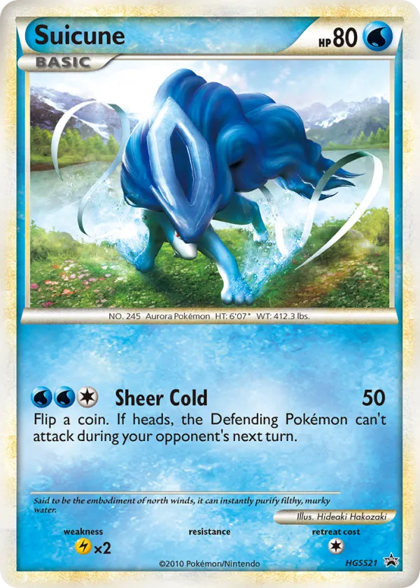 Suicune Pokémon HGSS Black Star Promos #HGSS21 Holo