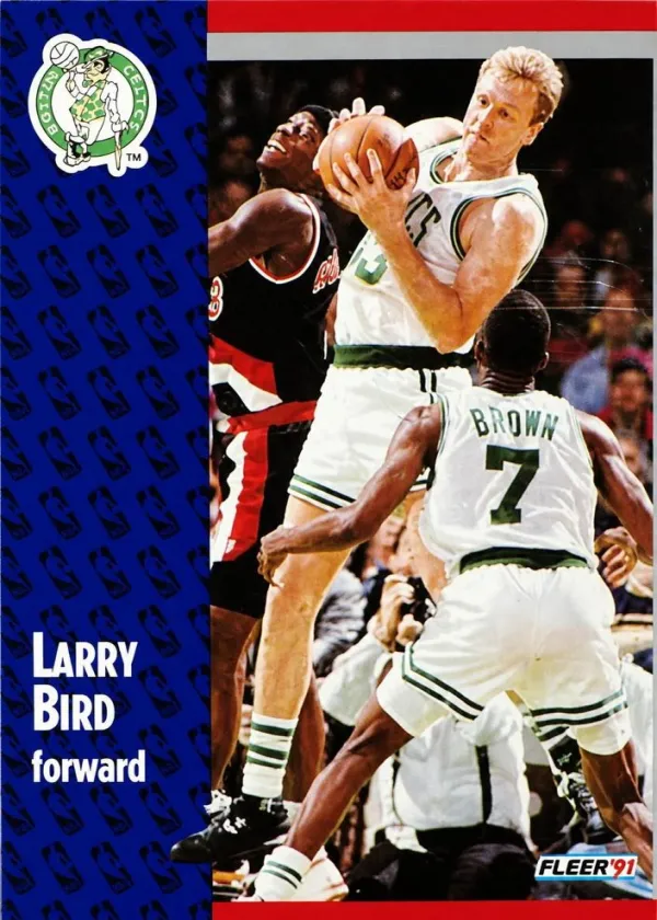 Larry Bird 1991 Fleer Basketball 3D Wrapper Redemption #8