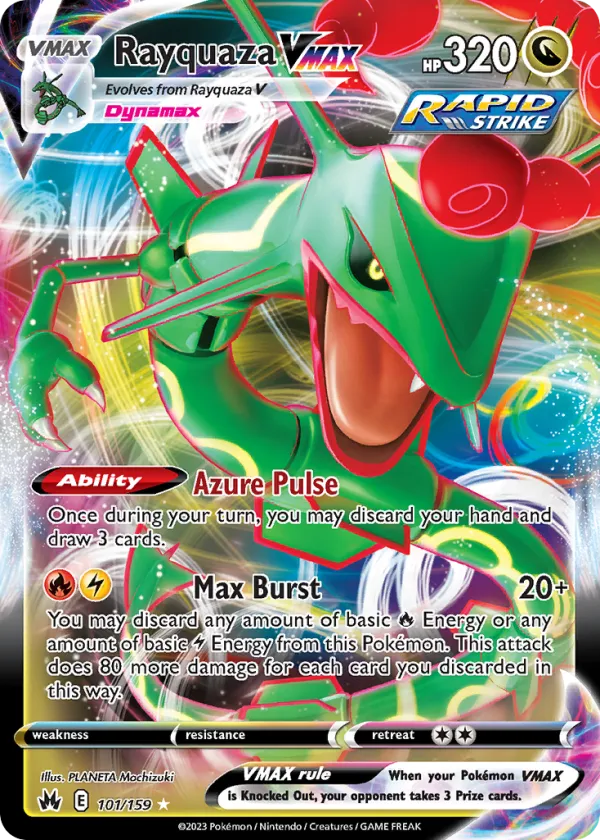 Rayquaza VMAX Pokémon Crown Zenith #101 Holo