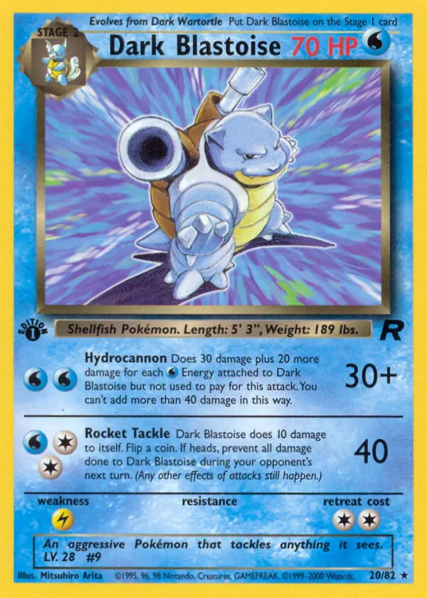 Dark Blastoise Pokémon Team Rocket #20 Unlimited