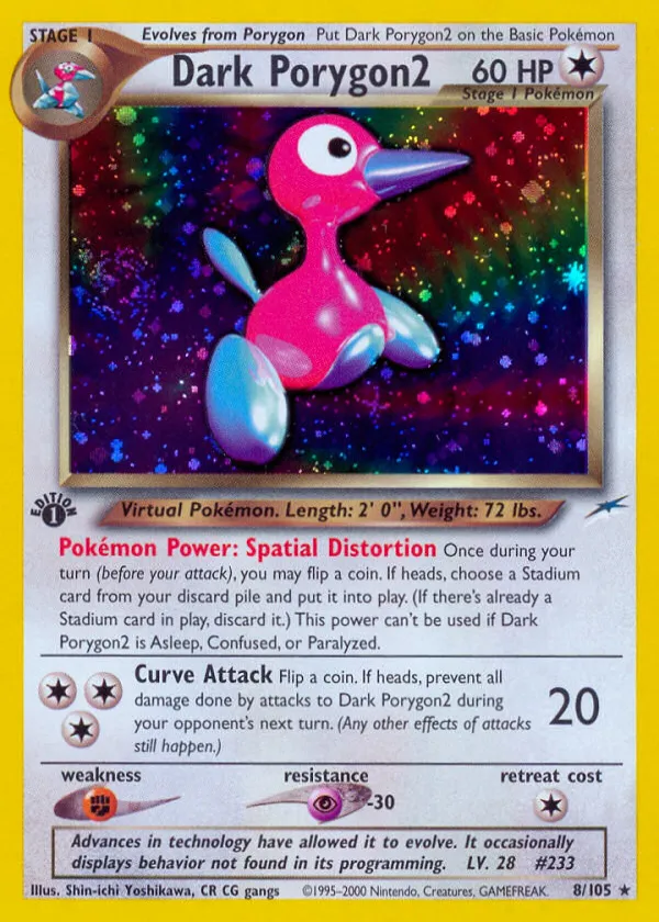 Dark Porygon2 Pokémon Neo Destiny #8 1st Edition Holo