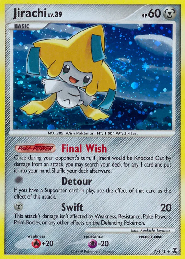 Jirachi Pokémon Rising Rivals #7 Holo
