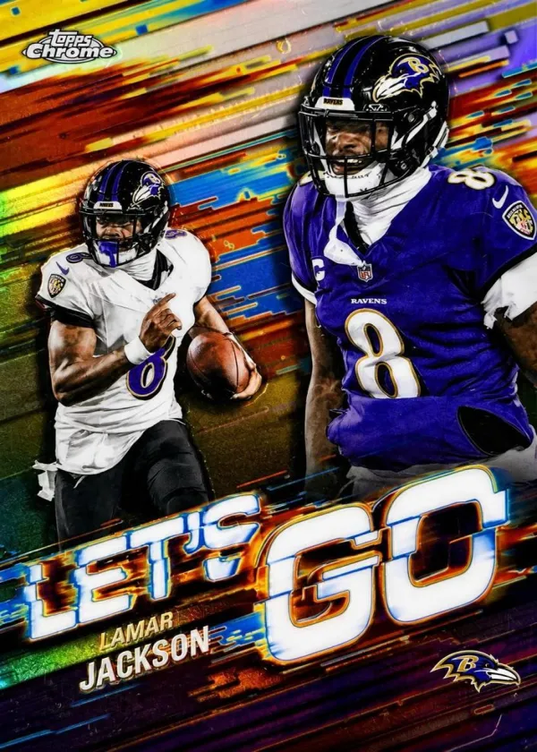 Lamar Jackson 2025 Topps Chrome Let's Go Football #LG-2