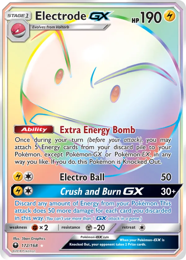 Electrode-GX Pokémon Celestial Storm #172 Holo