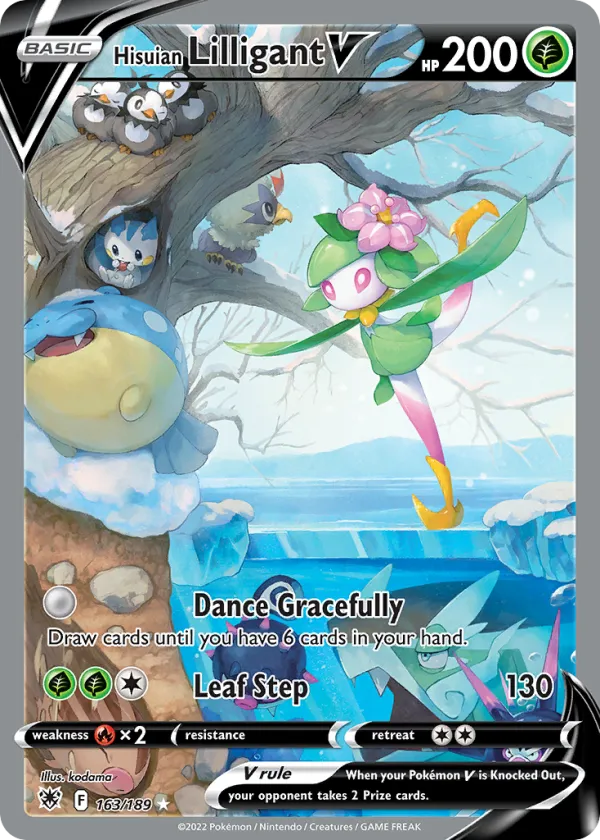 Hisuian Lilligant V Pokémon Astral Radiance #163 Holo