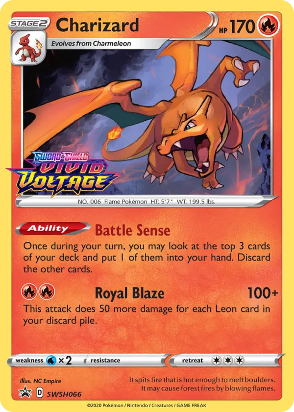 Charizard Pokémon SWSH Black Star Promos #SWSH066 Holo