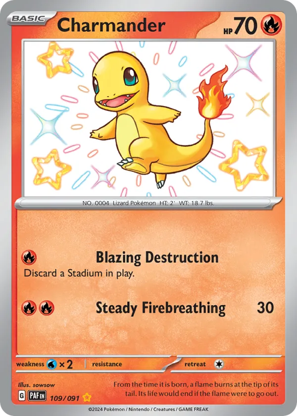 Charmander Pokémon Paldean Fates #109 Holo
