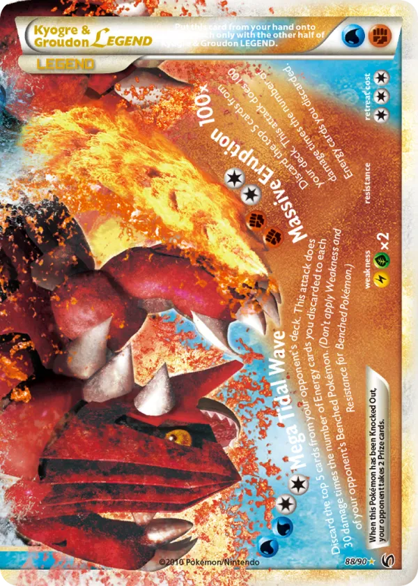 Kyogre & Groudon LEGEND Pokémon HS—Undaunted #88 Holo