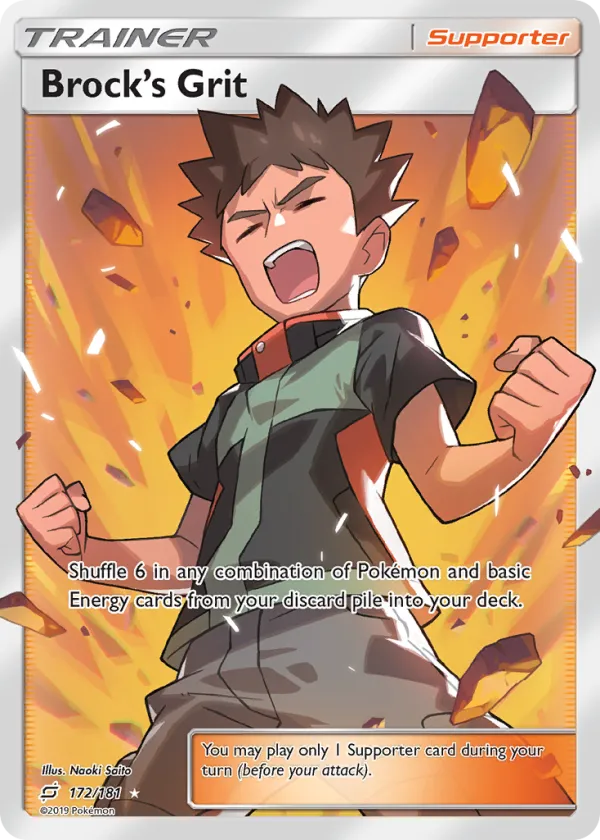 Brock's Grit Pokémon Team Up #172 Holo