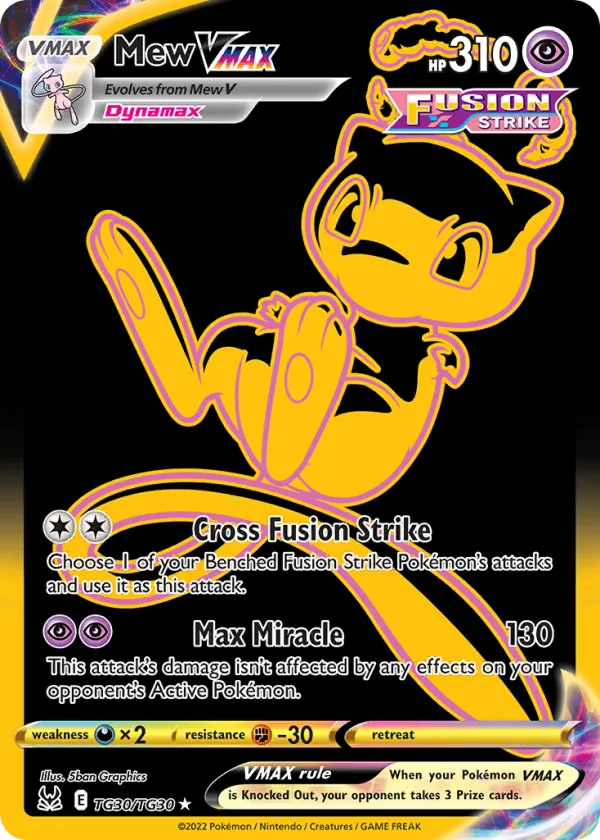 Mew VMAX Pokémon Lost Origin Trainer Gallery #TG30 Holo