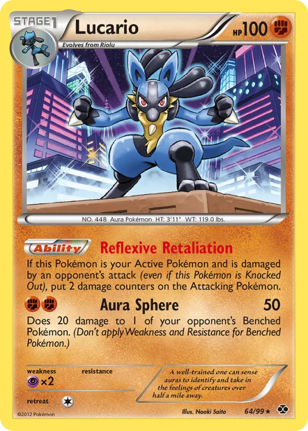 Lucario Pokémon Next Destinies #64 Reverse Holo