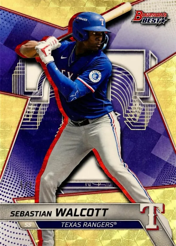 Sebastian Walcott 2025 Bowman's Best Baseball Superfractor #TP-25