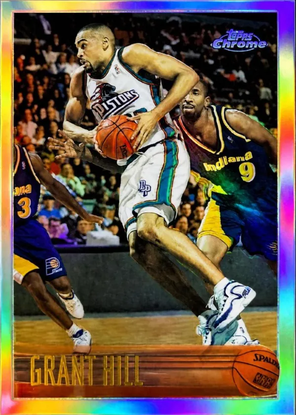 Grant Hill 1996 Topps Chrome Basketball Refractor #199