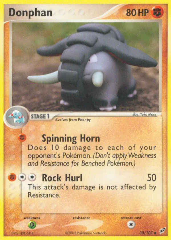Donphan Pokémon Deoxys #30 Reverse Holo