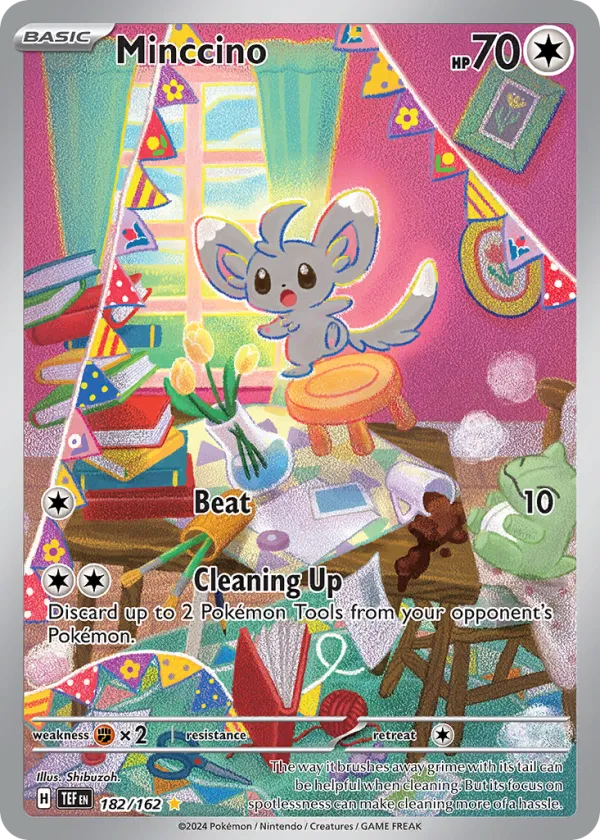 Minccino Pokémon Temporal Forces #182 Holo