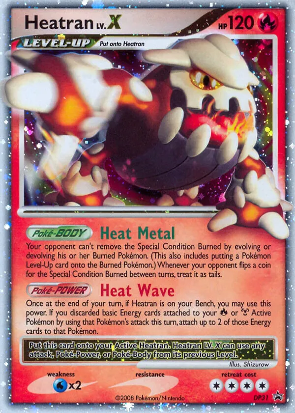 Heatran LV.X Pokémon DP Black Star Promos #DP31 Holo