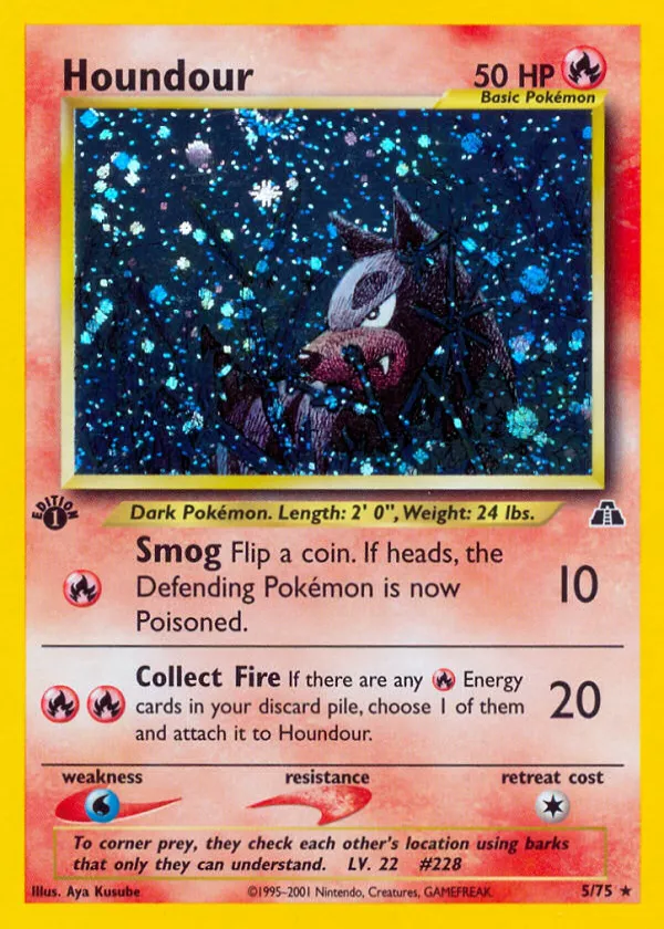 Houndour Pokémon Neo Discovery #5 Unlimited Holo