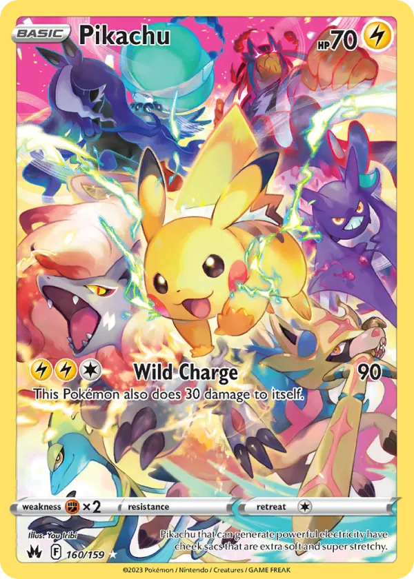 Pikachu Pokémon Crown Zenith #160 Holo