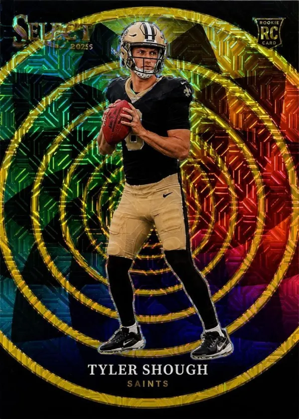 Tyler Shough 2025 Panini Select Color Wheel Football Gold #19
