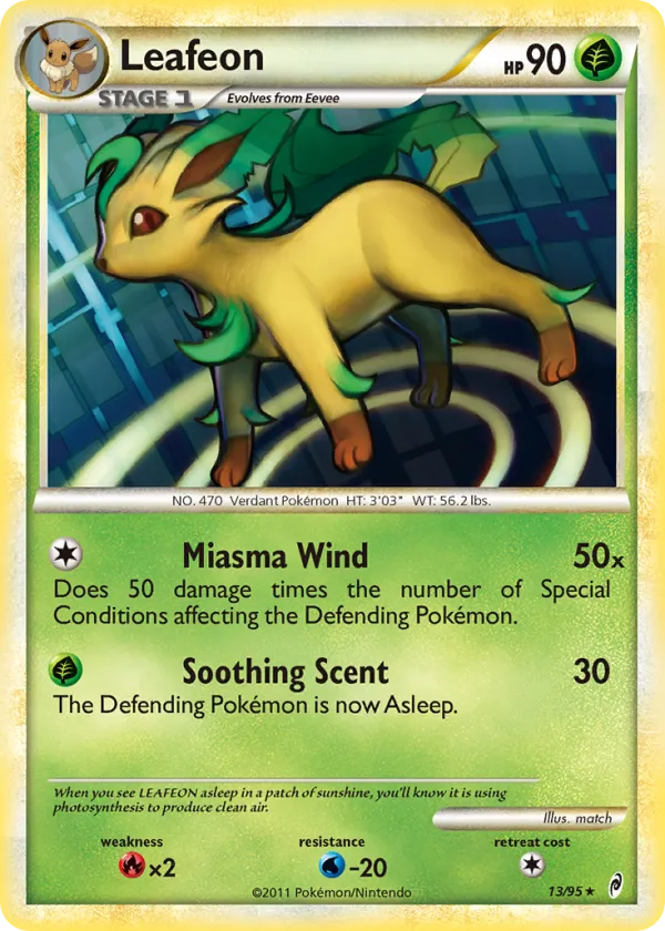 Leafeon Pokémon Call of Legends #13 Reverse Holo