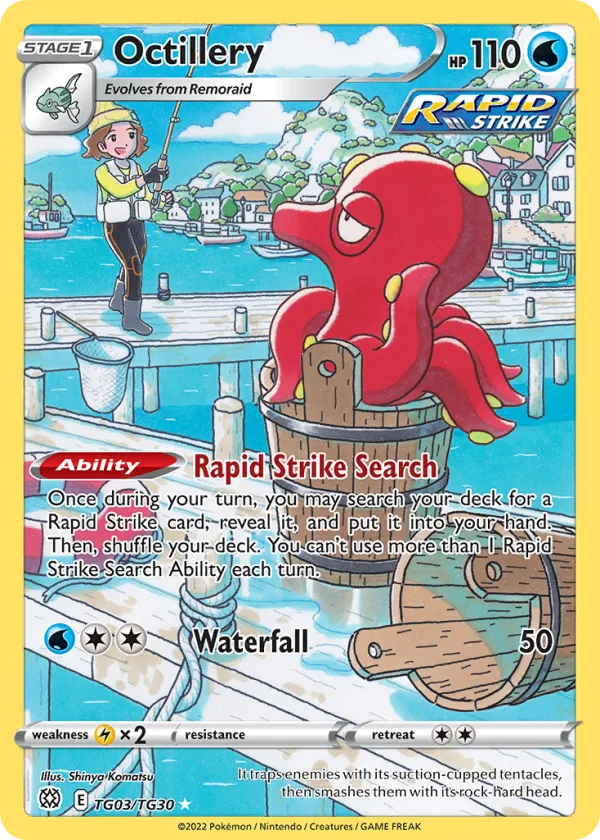 Octillery Pokémon Brilliant Stars Trainer Gallery #TG03 Holo