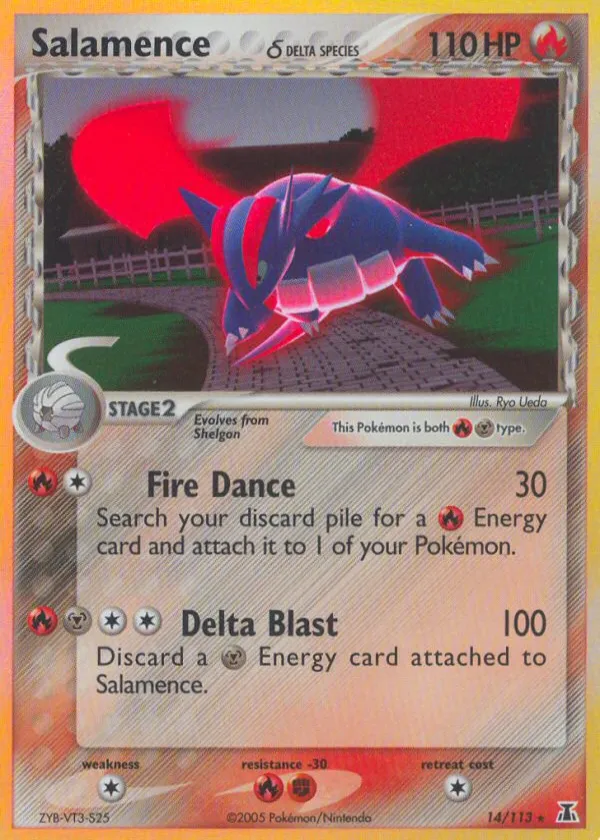 Salamence δ Pokémon Delta Species #14 Reverse Holo