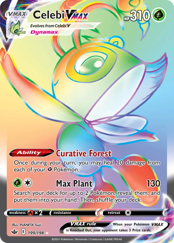 Celebi VMAX Pokémon Chilling Reign #199 Holo