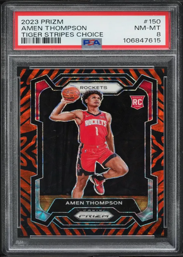 Amen Thompson 2023 Panini Prizm Basketball Choice Tiger Stripe #150