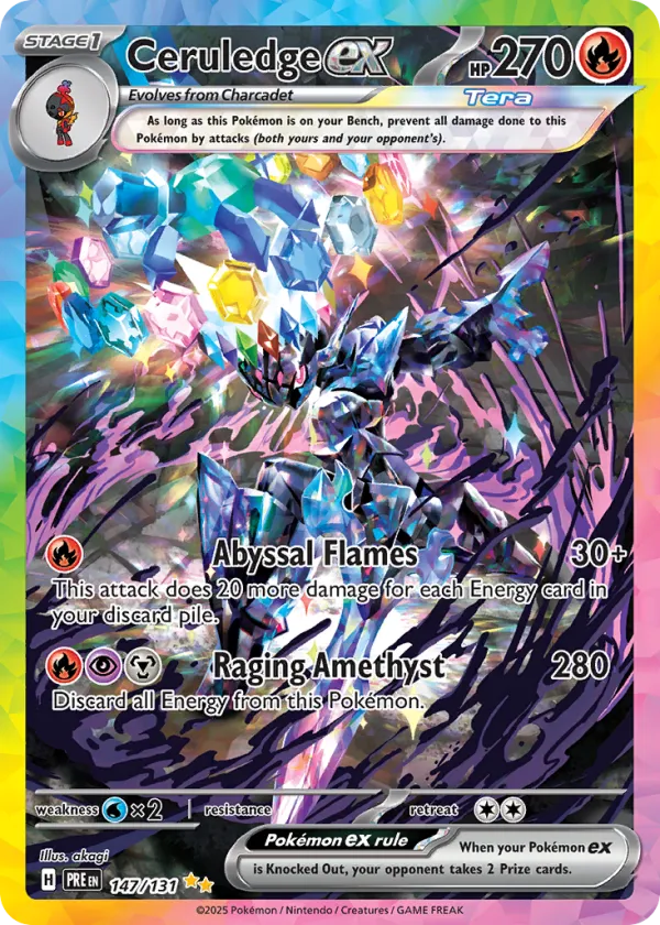 Ceruledge ex Pokémon Prismatic Evolutions #147 Holo