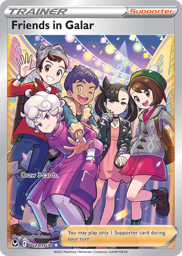 Friends in Galar Pokémon Silver Tempest Trainer Gallery #TG23 Holo