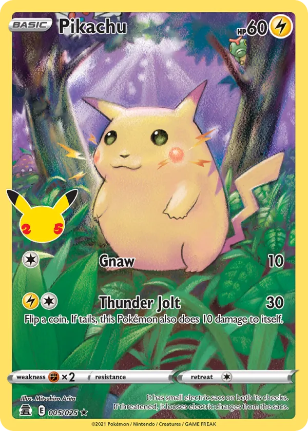 Pikachu Pokémon Celebrations #5 Holo