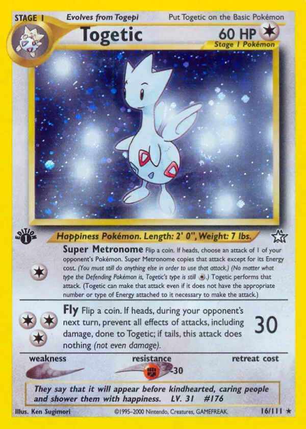 Togetic Pokémon Neo Genesis #16 Unlimited Holo