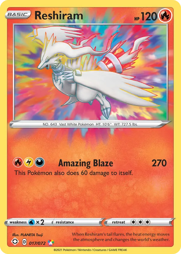 Reshiram Pokémon Shining Fates #17 Holo