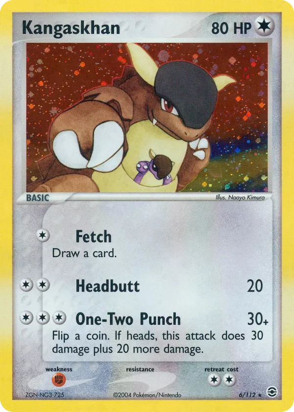 Kangaskhan Pokémon FireRed & LeafGreen #6 Holo