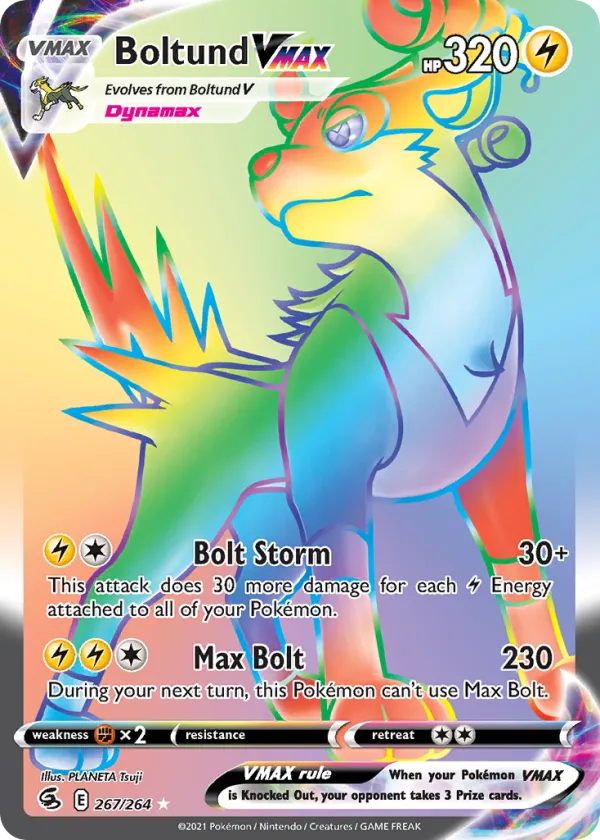 Boltund VMAX Pokémon Fusion Strike #267 Holo